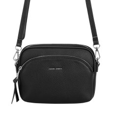 David Jones Twin Pocket Crossbody Bag Black