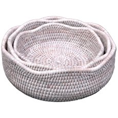 Lows Rattan Scalloped Bowl