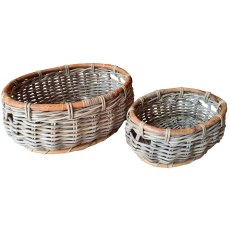 Lows Glenweave Oval Basket with Handles