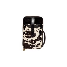 Ashwood Hair-on-Hide Leather Slim Crossbody Phone Pouch