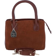 Ashwood Leather and Suede Handbag with Crossbody Strap Tan