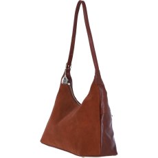 Ashwood Leather and Suede Shoulder Bag Tan
