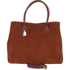 Ashwood Leather and Suede Large Handbag Tan