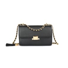 Long & Son Shoulder Bag with Chain Strap Black
