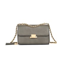 Long & Son Shoulder Bag with Chain Strap Grey