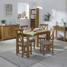 Hastings Editions 1.2m Extending Table & 4 Chairs in Oak