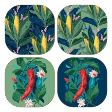 Tradestock Recipe Thief Corn & Chilli Coaster Set Of 4