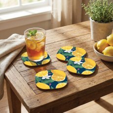 Tradestock Recipe Thief Lemon Coaster Set Of 4