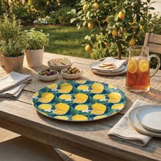 Tradestock Recipe Thief Lemon Round Melamine Tray
