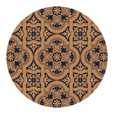 Tradestock Porto Blue Round Cork Trivet Placemat