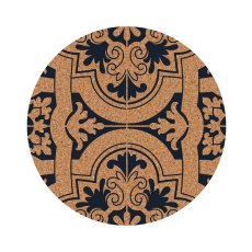 Tradestock Porto Blue Round Cork Coaster