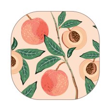 Tradestock Peach Tree Velvet Backed Coasters Set Of 4