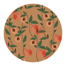 Tradestock Peach Tree Round Cork Trivet Placemat
