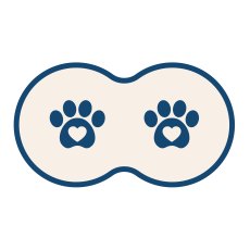 Tradestock PVC Pet Feeding Mat Paw Print