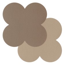 Tradestock Taupe Sandstone Scalloped Flexi Coasters Set Of 4