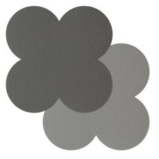 Tradestock 2-Tone Grey Scalloped Flexi Coasters Set Of 4