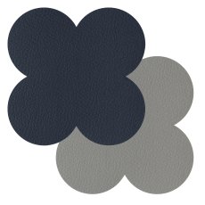 Tradestock Navy Grey Scalloped Flexi Coasters Set Of 4