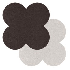 Tradestock Chocolate White Scalloped Flexi Coasters Set Of 4