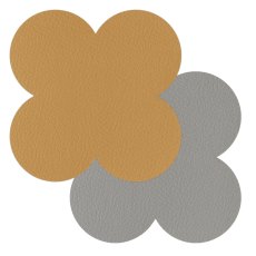 Tradestock Mustard Grey Scalloped Flexi Coasters Set Of 4