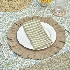 Waltons Circular Ruffle Edge Placemat Natural