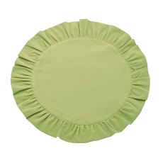 Waltons Circular Ruffle Edge Placemat Pale Olive