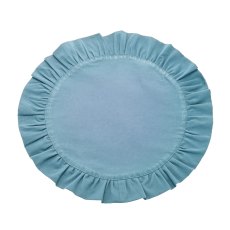 Waltons Circular Ruffle Edge Placemat Sky