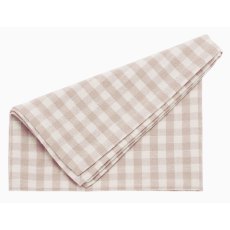Waltons Gingham Napkin Plaster Pink Set of 4
