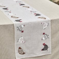 Waltons Embroidered Hen Runner