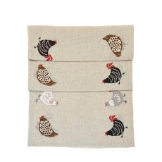 Waltons Embroidered Hen Runner