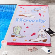 Catherine Lansfield Howdy Cowgirl Beach Towel