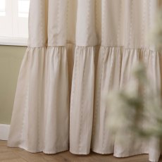 Wylder Birdie Stripe Pencil Pleat Curtains Oatmilk