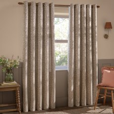 Wylder Grace Leaf Eyelet Curtains Taupe
