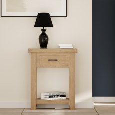 Wiltshire Oak Small Console With 1 Drawer