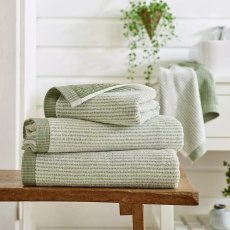 The Lyndon Company Willow Weave Stripe Towels Sage The Lyndon Company Willow Weave Stripe Towels Sage