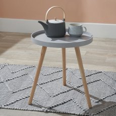 Pacific Halston Light Grey Round Table