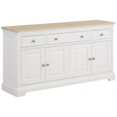 Broadway 4 Door 3 Drawer Sideboard in Grey Mist