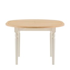 Gallery Direct Eton Round Extending Dining Table & 6 Upholstered Chairs in White