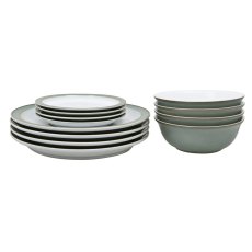 Denby Regency Green 12 Piece Tableware Set Denby Regency Green 12 Piece Tableware Set