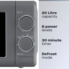 Daewoo 800w Manual Microwave Grey Daewoo 800w Manual Microwave Grey