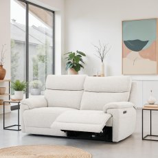 Foster 3 Seater Power Recliner in Linen