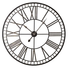 Black and Gold Metal Wall Clock