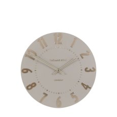 12" Mulberry Wall Clock Silver Cloud