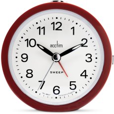 Acctim Elana Analogue Alarm Clock Red Acctim Elana Analogue Alarm Clock Red