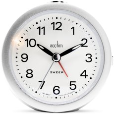 Acctim Elana Analogue Alarm Clock Silver Acctim Elana Analogue Alarm Clock Silver