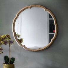 Gallery Florentine Round Mirror Champagne