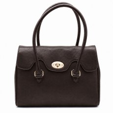 Ashwood Leather Turn Lock Handbag Brown Ashwood Leather Turn Lock Handbag Brown