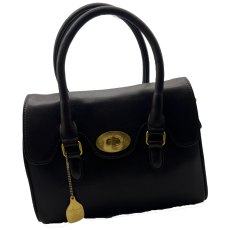 Ashwood Leather Turn Lock Grab Bag Brown Ashwood Leather Turn Lock Grab Bag Brown