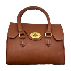 Ashwood Leather Turn Lock Grab Bag Tan Ashwood Leather Turn Lock Grab Bag Tan