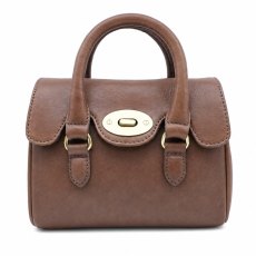 Ashwood Leather Mini Turn Lock Grab Bag Tan Ashwood Leather Mini Turn Lock Grab Bag Tan