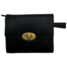 Ashwood Leather Turn Lock Wallet Black Ashwood Leather Turn Lock Wallet Black